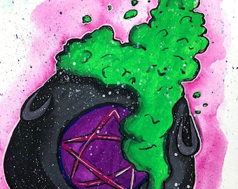Witches Cauldron Original Painting