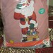 Hobby Craft Plastic Santa Claus Canvas Wall Door Decoration 15 by 30 inch Made in USA Franks Nursery Years Ago Has Been Opened