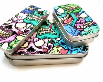 Long thin, Medium, and Large tin trio . . . Zombie brights