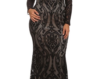 Lace Dress Plus Size, Plus Size Maxi Dress, Prom Dress, Plus Size Dress, Bridesmaid Dress