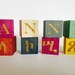 Stained Name Blocks in English or Amharic, Colorful Blocks, Decorative Blocks, Children's Name Blocks, Baby's Room Blocks