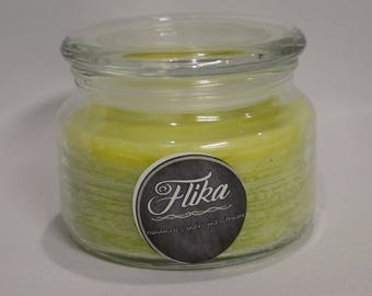 Coconut and Lime Scented Glass Jar Candle with Lid