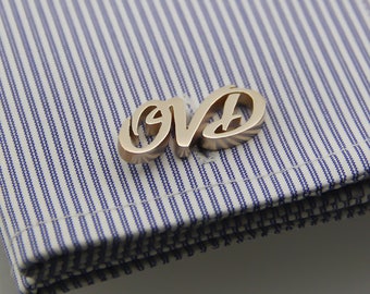 Groom Wedding Cufflinks - Initial Cufflink Personalized Cufflinks - Letters Cufflinks - Initials Cufflinks - father's day gift