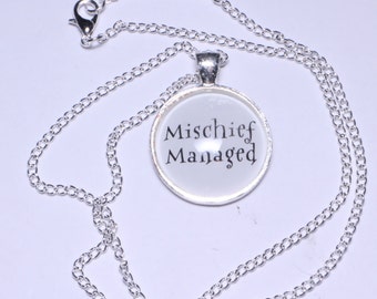 Mischief Managed Necklace or Keychain Maruaders Map