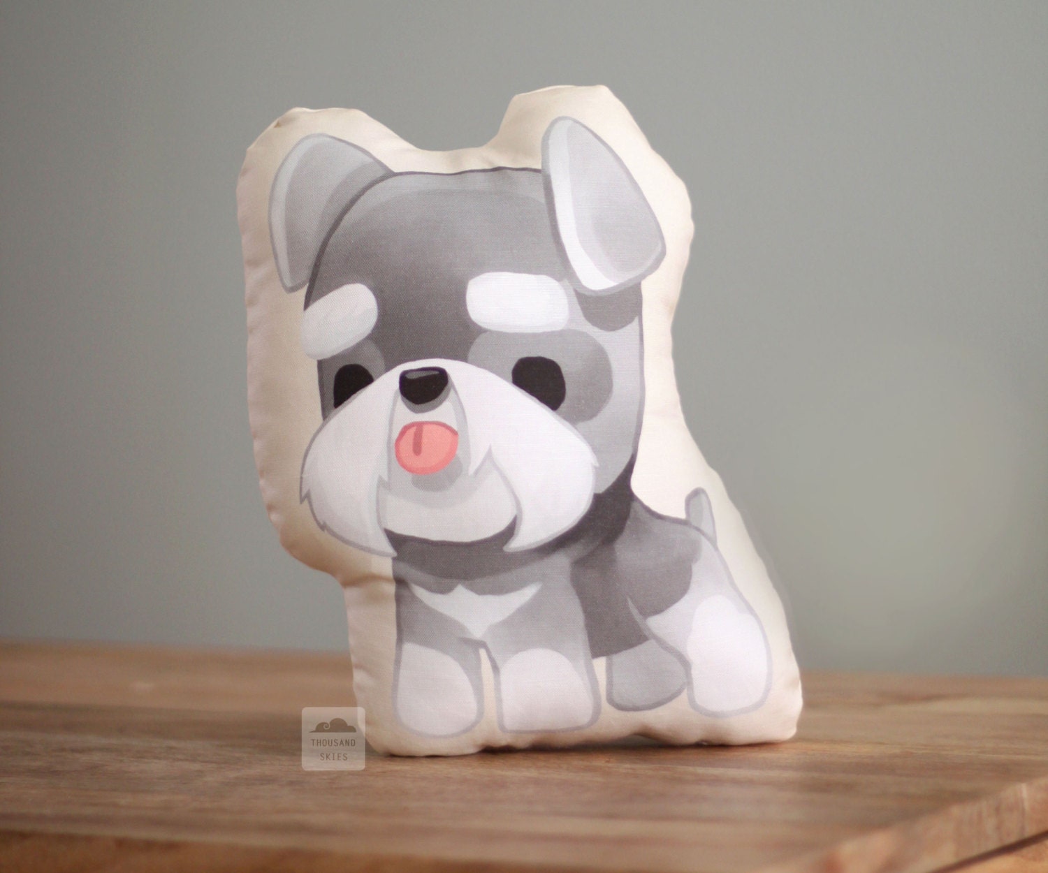 schnauzer plush pillow