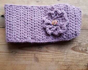 Crochet flower headband