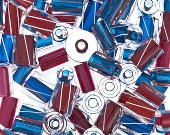 5 x beads "Furnace Glass" RETRO HOLIDAY