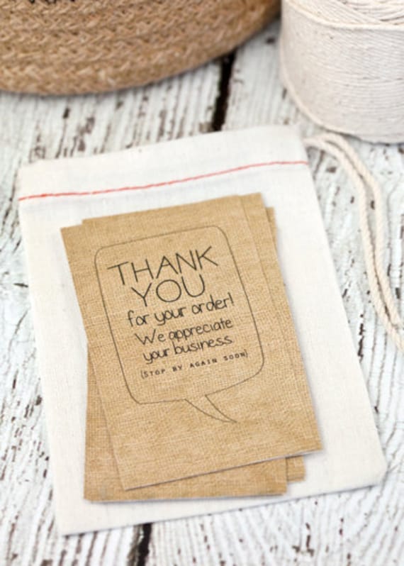 Thank You Cards Thanks for your order Business Cards Shop