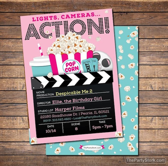 movie party invitation
