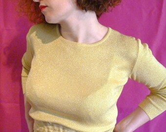 Yellow upcycled 90s Vintage Top