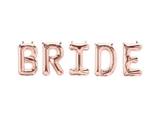 Bride Rose Gold Balloons,Bride Letter Balloons,Bride Rose Gold Letter Balloons,Bride Balloons,Bridal Shower Balloons,Bride to Be Balloons