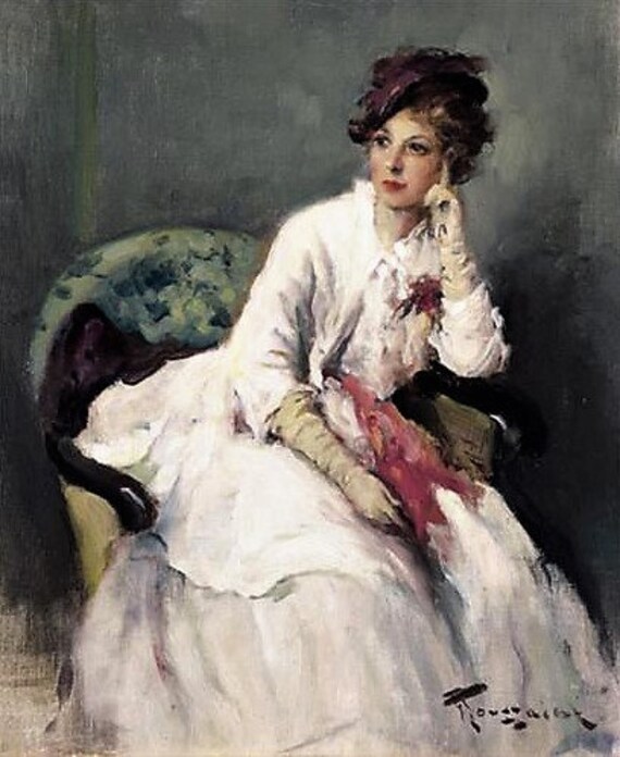 The White Dress Counted cross stitch pattern in PDF format