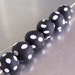 Polymer Clay Beads Black and White Polka Dot Round Beads