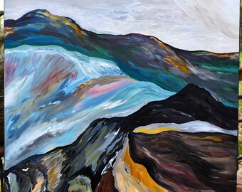Over- Abstract acrylic painting OOAK