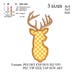 Buck Deer applique embroidery machine .Buck Deer embroidery pattern,Deer head, embroidery designs No 620