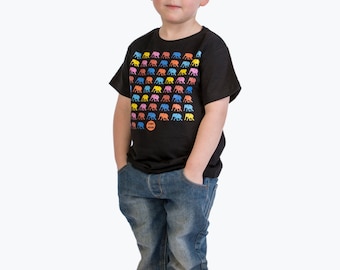 Earth day sale - Ethically made - Kids rainbow elephant organic t-shirt - vegan safe inks - eco friendly -environmentally friendly - fair tr