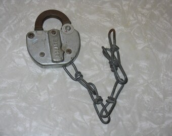 Vintage Adlake railroad switch lock no key
