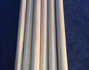 4 Rustic Hickory dowels 1/2 dia x approx 32 in. long