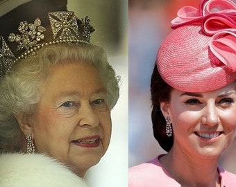 Kate Middleton Duchess of Cambridge Inspired Replikate Royal Tear Drop Clear Crystal Chandelier Earrings