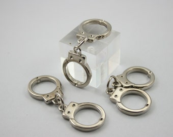5 pairs. Zinc Silver Tone Mini Handcuff Shackles Manacle Cuff Charms Pendants Decorations Findings 15 mm. Cuff N1 RC