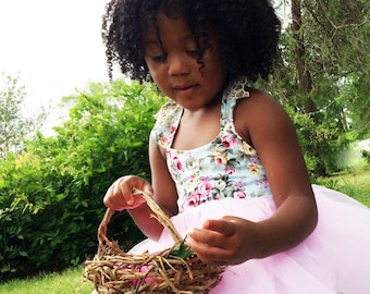 Birdnest Flower Girl Baskets, Eco Conscious Wedding, Flower Girl Basket, English Ivy, LBN