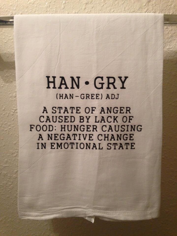 Download Kitchen Towel Hangry Funny Home decor Humorous Gift