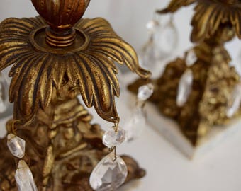 Vintage Prism Candle Stick Holders