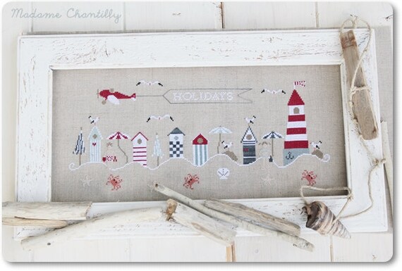 Cross stitch kit the beach counted cross stitch kit seascape