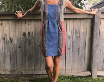 Eco Linen dress,Size S cotton dress, mini tank dress, jumper dress, urban dress, urban tunic, woven dress, minimalist dress, Zasra