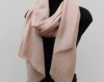 Silk Cashmere Scarf - Sahara Beige