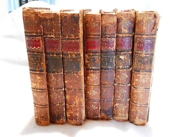 Antique Books The Spectator London Printed for A and B Tonson T. Draper, Seven Volumes 1 Through 7, c. 1766