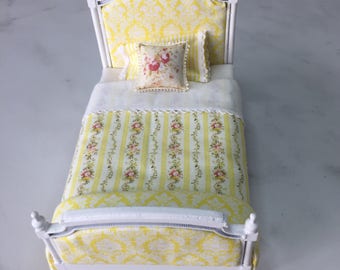 Dolls house miniature bed