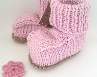 Wool booties; booties; knitted booties; new baby gift; baby shower gift; natural baby gift; ethical baby gift; wool baby booties