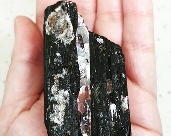 Black Tourmaline Crystal Point, Black Tourmaline Crystal, Crystal Point, Black Tourmaline Natural Crystal, Raw Crystal, Tourmaline Crystals