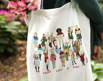 Women's March Tote Bag, Feminism Tote Bag, Women's Rights, March on Washington, Girl Power Bag