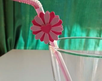 Straws with decoration in handmade paper