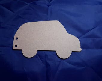 car to decorate wooden base
