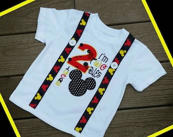 Oh TWOdles!!! Turn TWO in style with this Mouse inspired birthday shirt! Name personalization! 12 month-5T, long or short sleeve