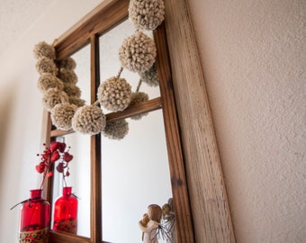 Pom Pom Garland / Super Bulky / Oatmeal Garland