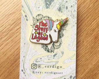 The Stuff Of Legend unicorn enamel pin