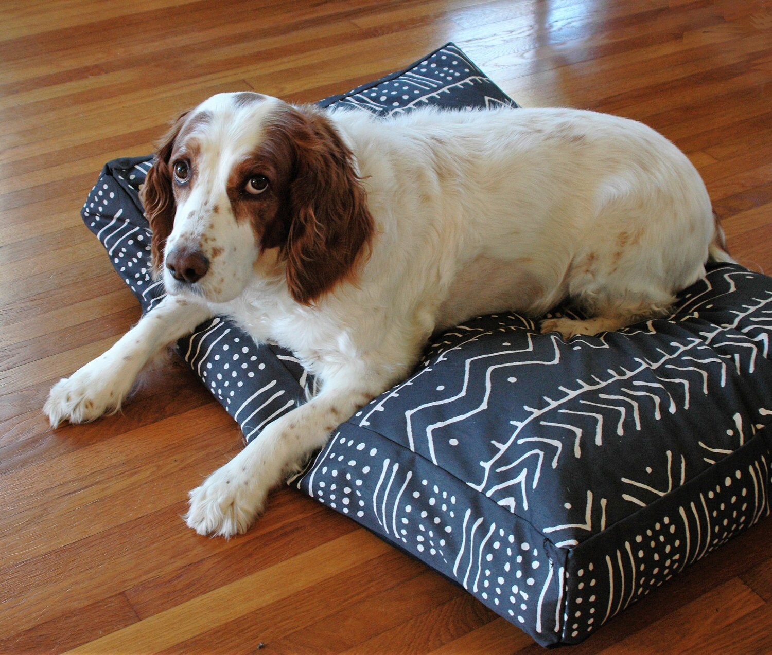 Faux Mud cloth Dog Bed Pet Bed Dog Beds Machine Washable