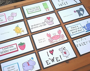 Lunch Box Love Notes 2b, Lunch Box Notes, Lunch Notes for Kids