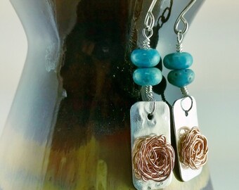 Sterling and Rosebud Earring