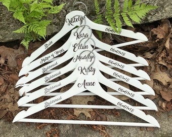 Wedding Hanger, Personalized Wedding Hanger, Bridal Hanger, Bride Gift, Bridesmaids Gift, Custom Hanger, Wedding