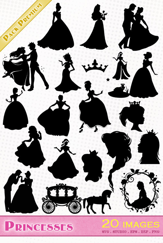 Download Princess/Disney princesses 20 svg/dxf/eps/studio/png
