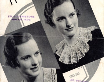 Stunning Accessories Crocheted and Knitted from American Thread Company, designed by Cecilia Vanek | Vintage Craft Leaflet
