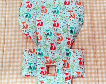 Evenflo replacement cotton high chair pad baby accessory, baby and child kids chair pad, toddler feeding chair pad, dapper fox