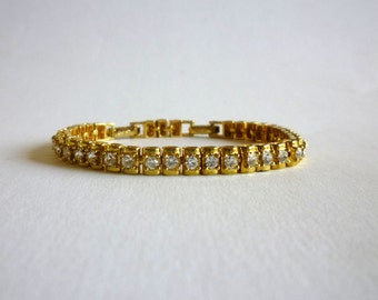Vintage Avon Bracelet with Rhinestones and Extension