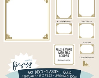 eps 14 x art deco clipart template invite background black