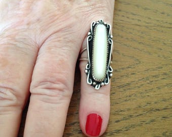 Mother of Pearl Sterling Silver Ring
